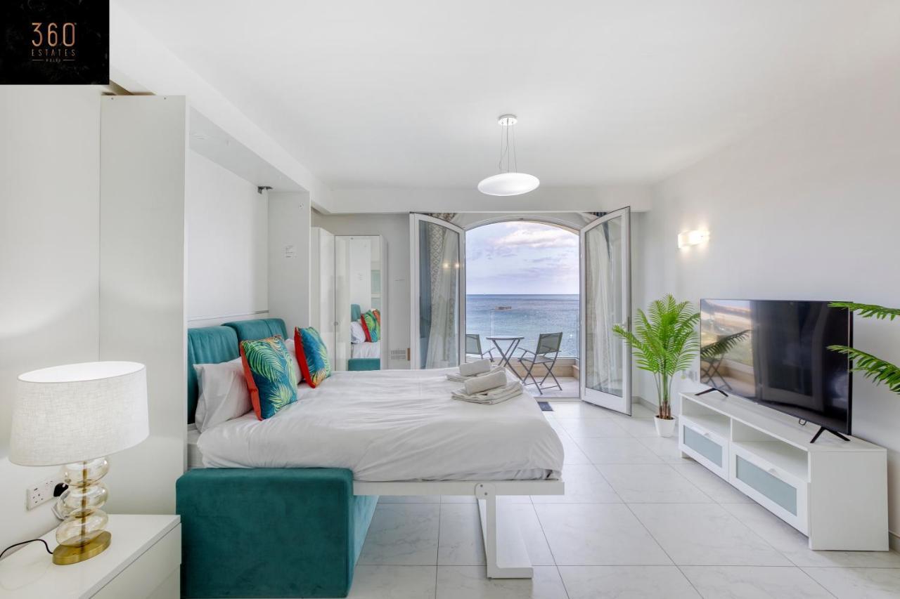 خليج سانت بول Seafront, Studio Home With Private Seaview Terrace By 360 Estates المظهر الخارجي الصورة